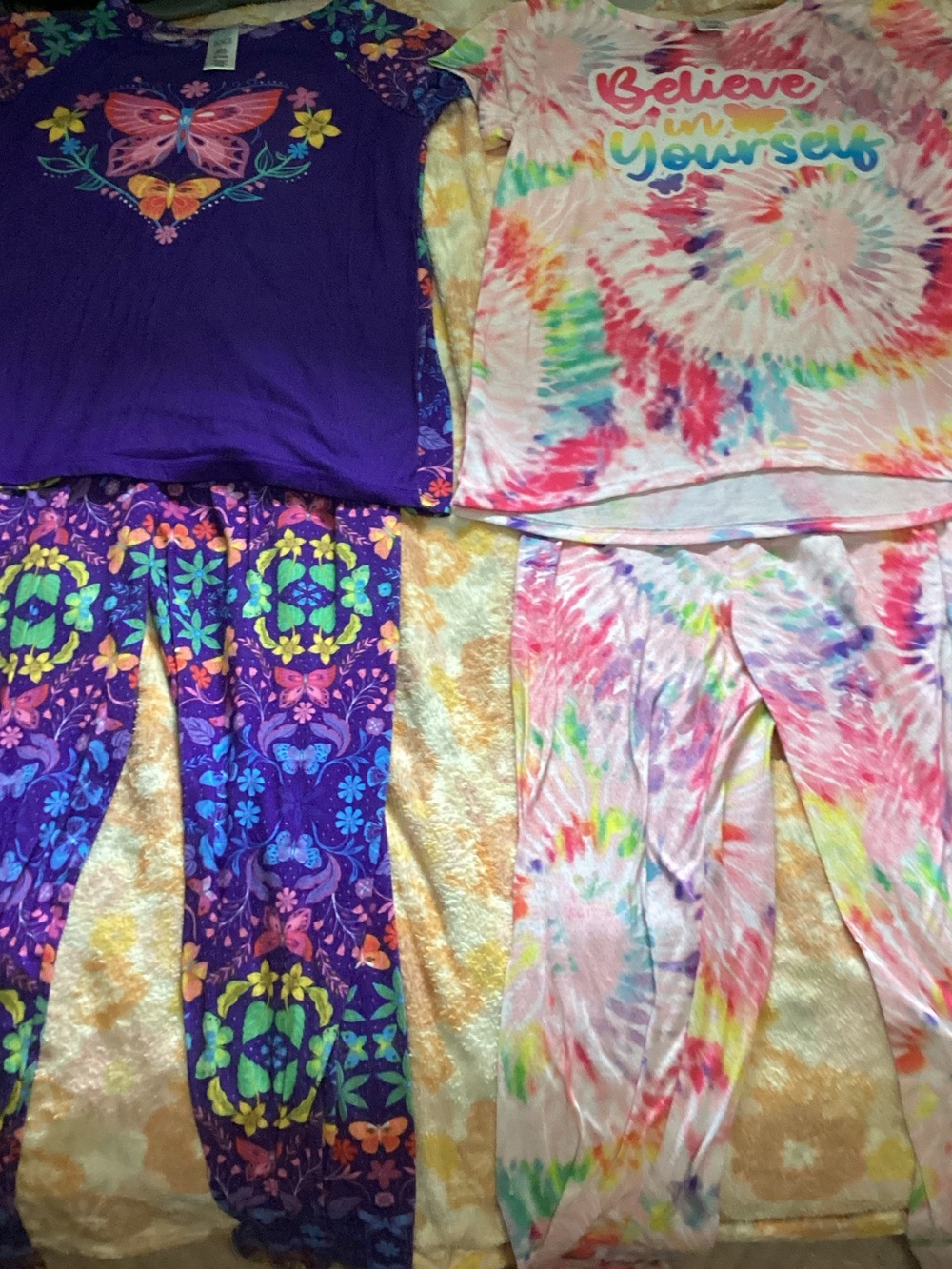Place Kids Tie-Dye & Purple Butterfly Set - Multicolor